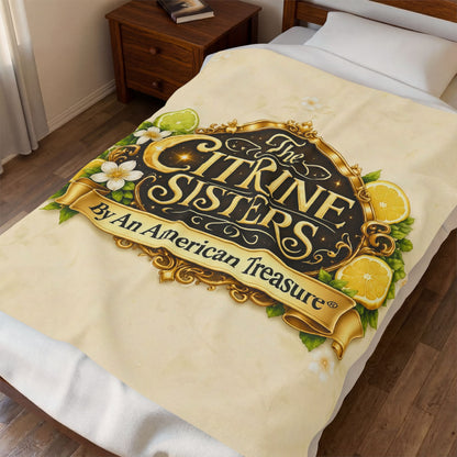Citrine Sisters Velveteen Plush Blanket — Limited Edition Design One Series One