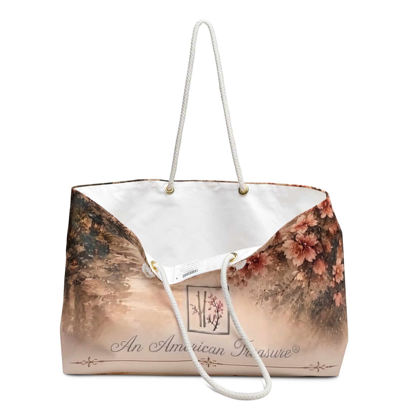 Bamboo & Blossom Collection Floral Lantern Weekender Bag — "An American Treasure" Vintage Travel Tote