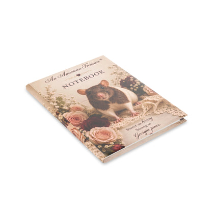 RattaCutie Couture Limited Edition Vintage Floral Rat Hardcover Notebook — "An American Treasure" Puff-Cover Journal