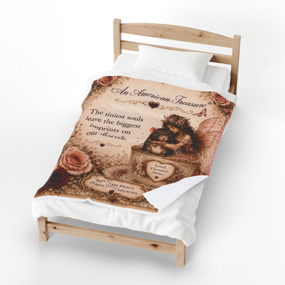 RattaCutie Couture Limited Edition Velveteen Blanket – "The tiniest souls leave the biggest imprints on our hearts"