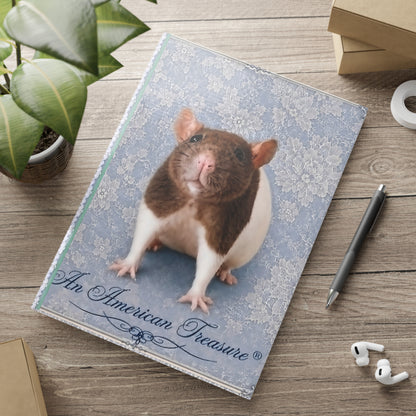 RattaCutie Couture Limited Edition  Photo Hardcover Notebook — "An American Treasure" Puffy-Cover Journal