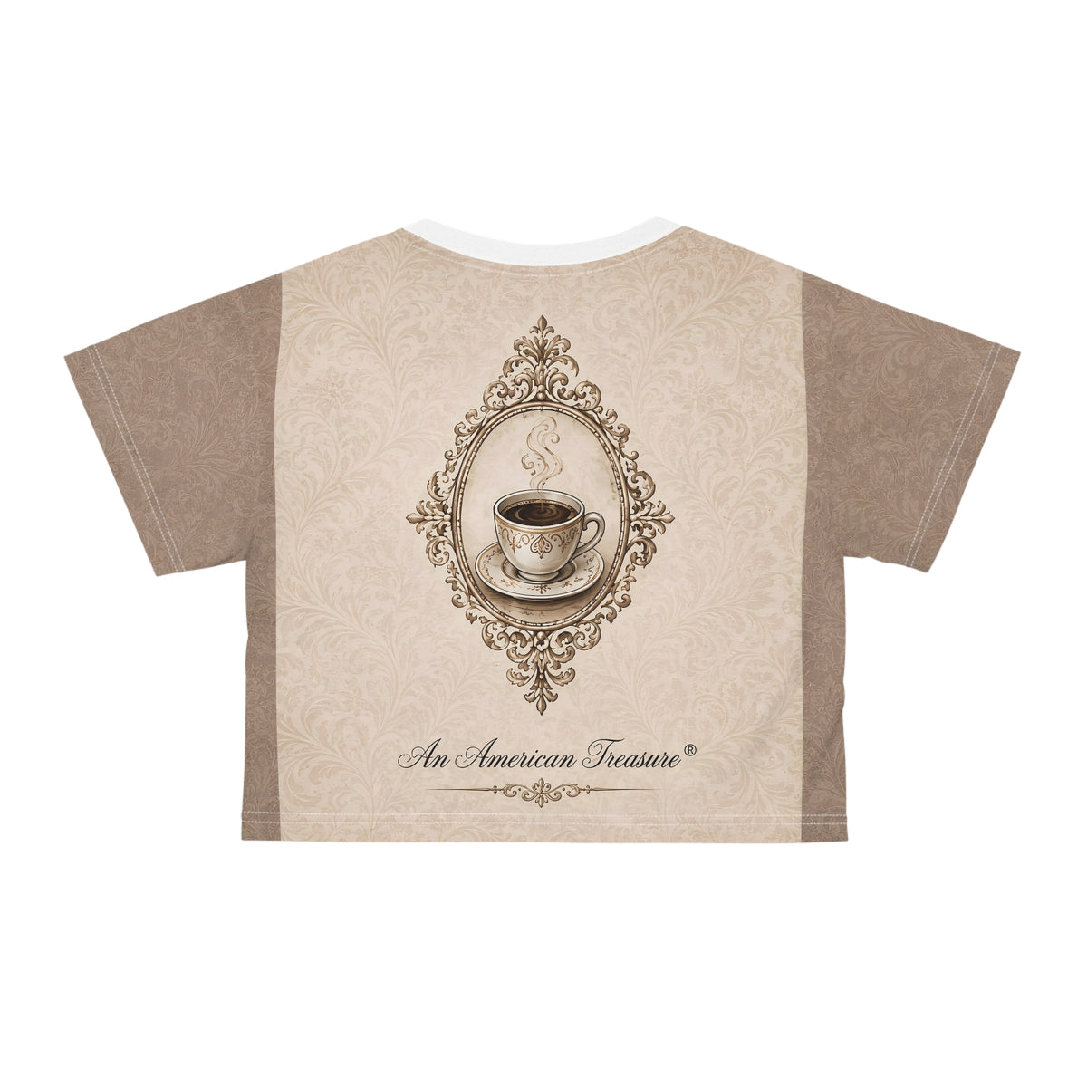 Espresso Yourself Couture Collection : Running on Espresso & Attitude Crop Tee — Vintage Coffee Graphic Top Collection One - Style One