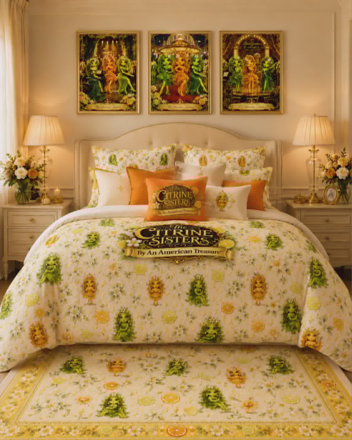 Citrine Sisters Duvet Bedding Set — Citrine-Inspired Duvet + Sham Limited Edition Series One Design One