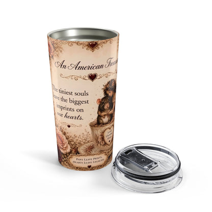 RattaCutie Couture Limited Edition 20oz Floral Tumbler — "An American Treasure" Quote