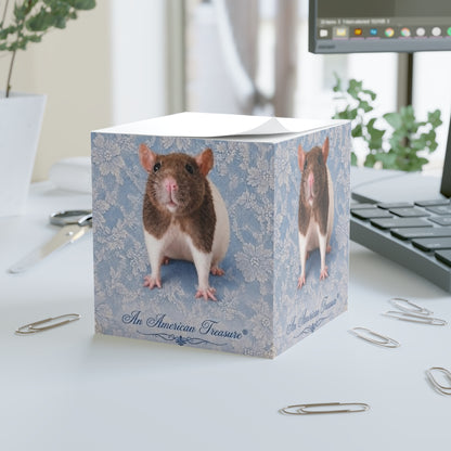 RattaCutie Couture Limited Edition Note Cube - 'An American Treasure' Decorative Sticky Memo Block
