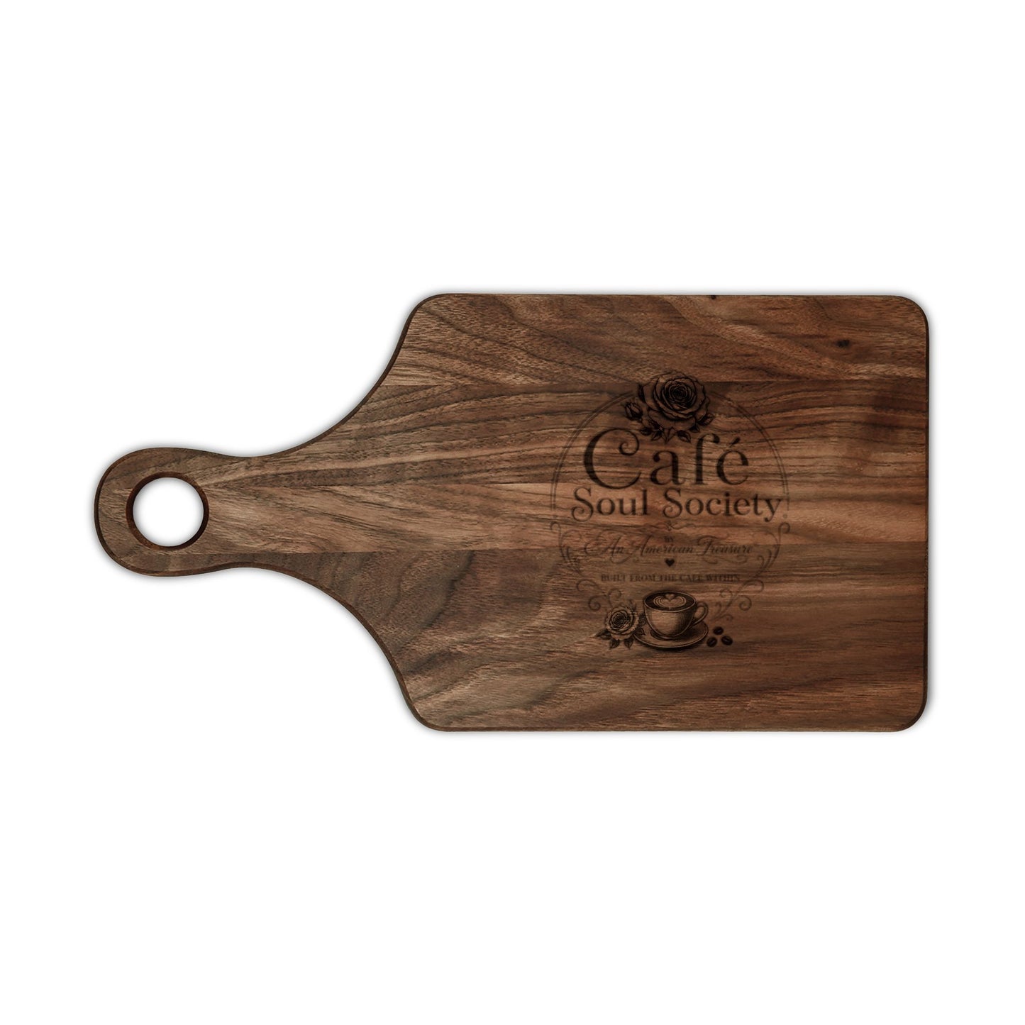 Cafe Soul Society Engraved Café Cutting Board - Charcuterie & Serving Board
