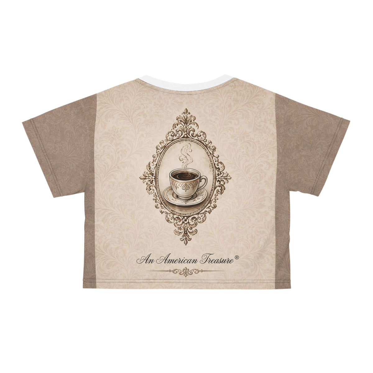 Espresso Yourself Couture Collection : Running on Espresso & Attitude Crop Tee — Vintage Coffee Graphic Top Collection One - Style One