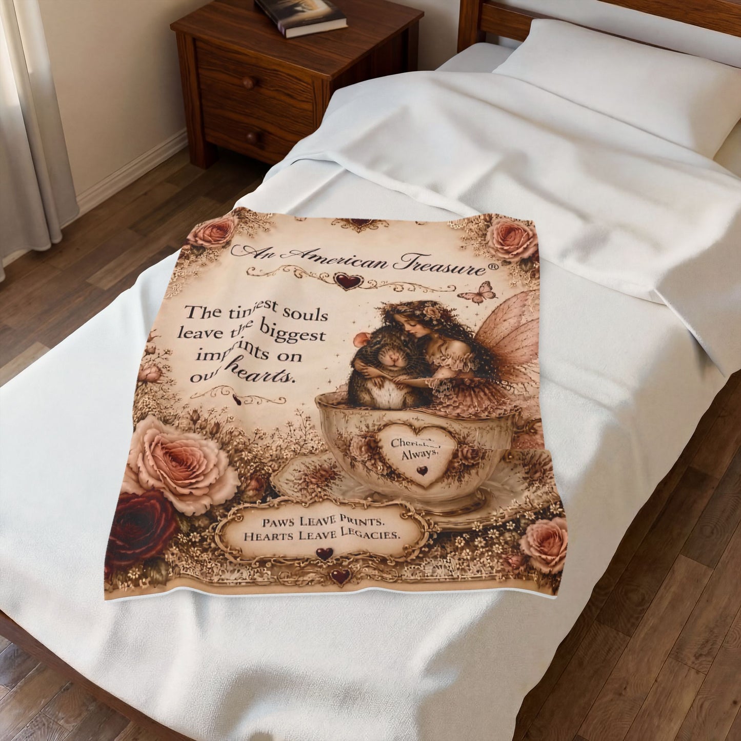RattaCutie Couture Limited Edition Velveteen Blanket – "The tiniest souls leave the biggest imprints on our hearts"