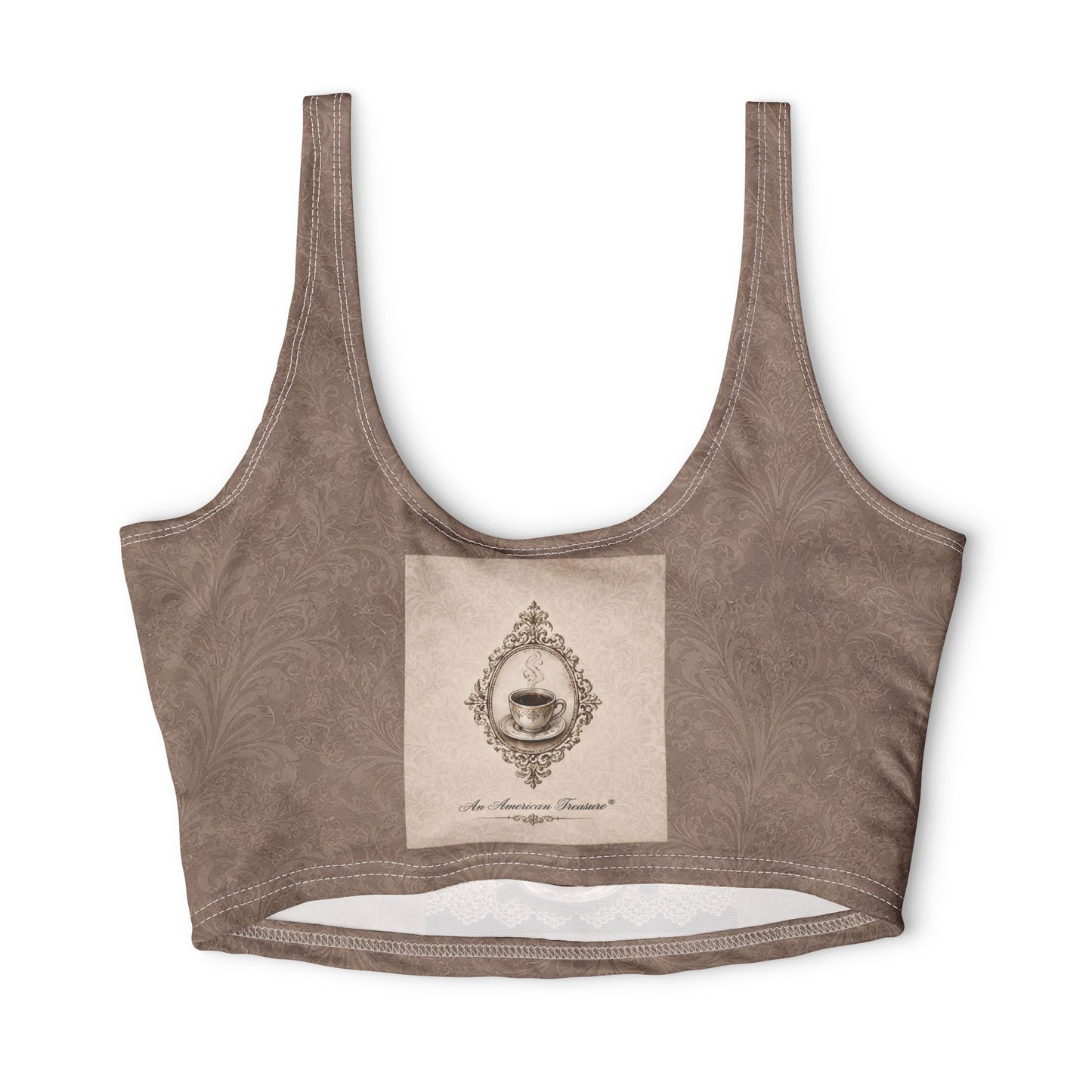 Espresso Yourself Couture Collection : Running on Espresso & Attitude Crop Sports Bra - Collection One - Style One