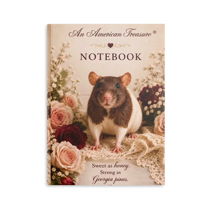 RattaCutie Couture Limited Edition Vintage Floral Rat Hardcover Notebook — "An American Treasure" Puff-Cover Journal