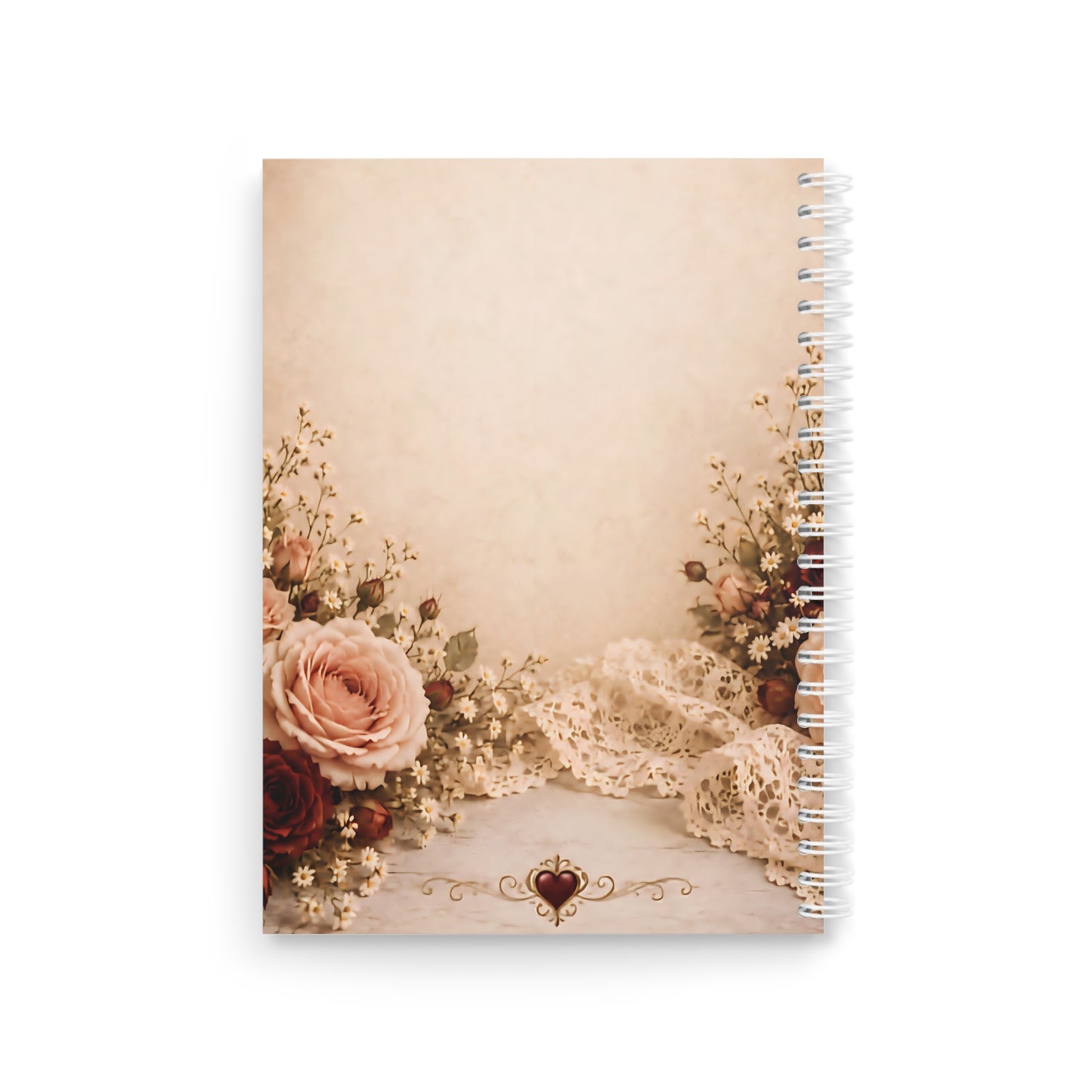 RattaCutie Couture Limited Edition Spiral Notebook — Vintage Floral Notebook “An American Treasure” (Sweet as Honey)