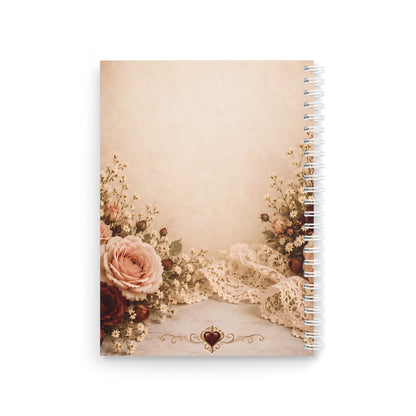RattaCutie Couture Limited Edition Spiral Notebook — Vintage Floral Notebook “An American Treasure” (Sweet as Honey)