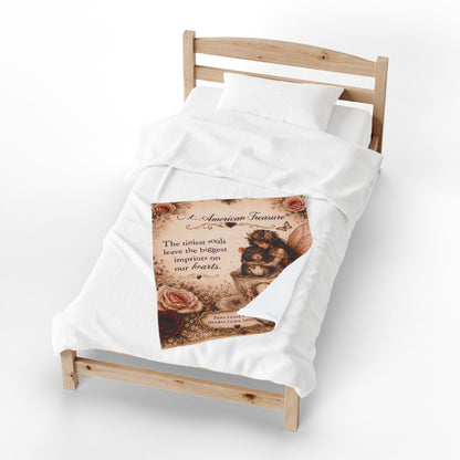 RattaCutie Couture Limited Edition Velveteen Blanket – "The tiniest souls leave the biggest imprints on our hearts"