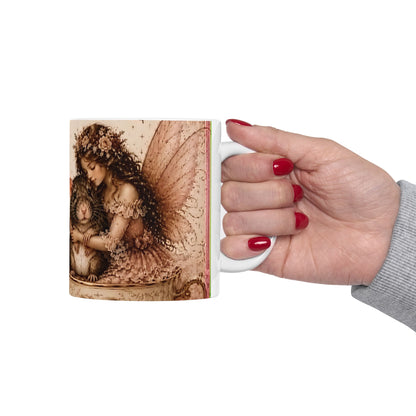 RattaCutie Couture Limited Edition Sentimental Girl & Mouse Ceramic Mug — "Kindest souls leave the biggest paw prints on our hearts"