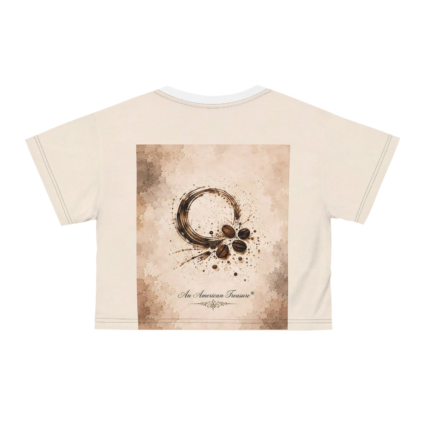 Espresso Yourself Couture Collection Coffee Crop Tee — "Sweet & Strong, Just Like My Coffee" Vintage Cafe Top - Collection One  - Style Two