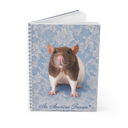 RattaCutie Limited Edition Spiral Notebook – "An American Treasure" Blue Lace Cover