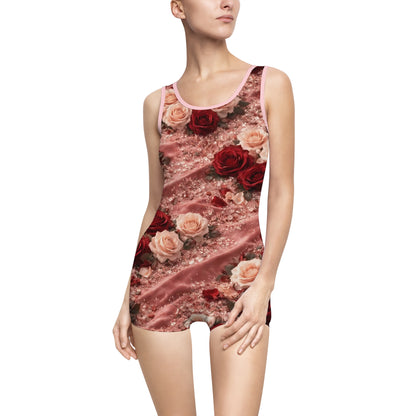 Velvet Rose Swimsuit - Retro Women's One-Piece