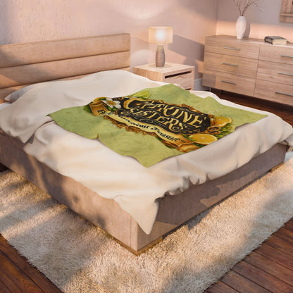 Citrine Sisters Velveteen Plush Blanket – Lemon Floral Logo Throw Limited Edition Design One Series One