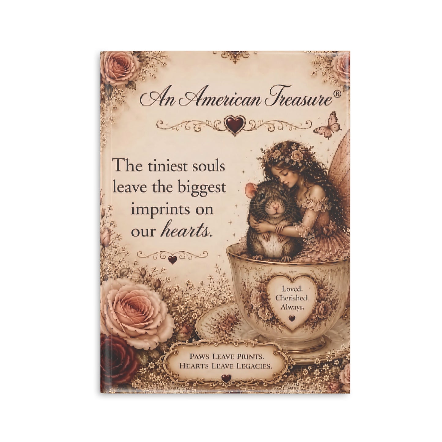 RattaCutie Couture Limited Edition Hardcover Notebook — "An American Treasure" Fairy Memory Journal (Puffy Cover)