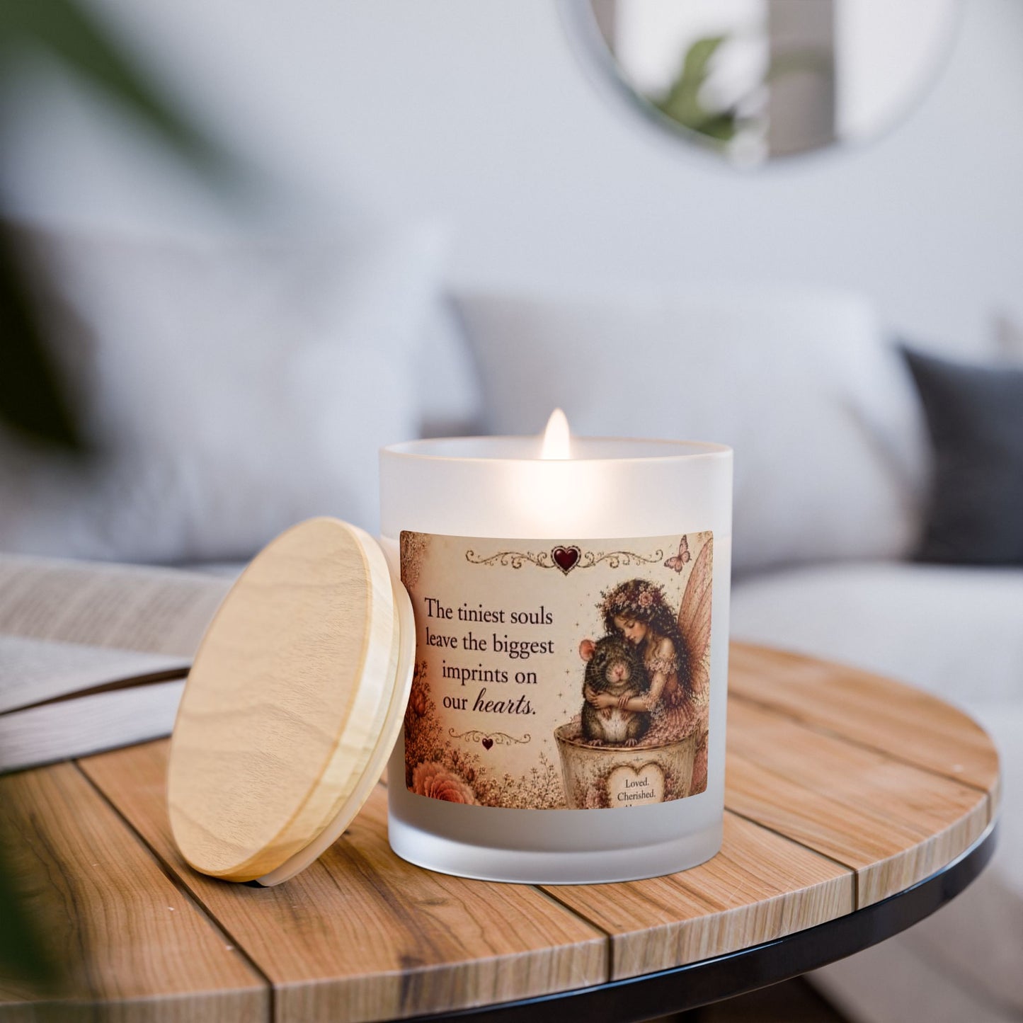 RattaCutie Couture Limited Edition — "The tiniest souls leave the biggest imprints on our hearts" Frosted Glass Candle