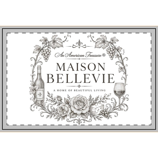 Maison Bellevie Serving Tray — Vintage French Vineyard Decorative Serving Tray