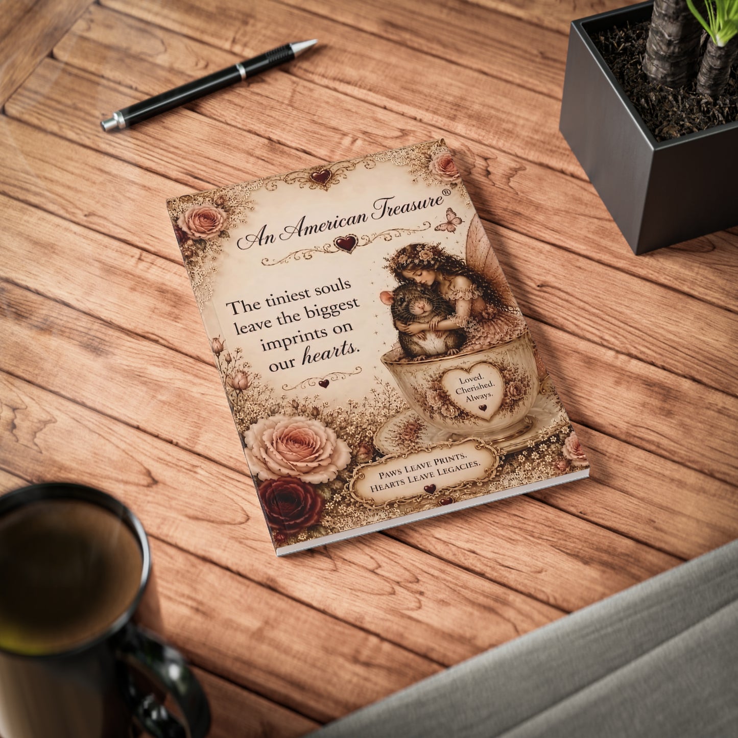 RattaCutie Couture Limited Edition Pet Notebook – “The tiniest souls leave the biggest imprints on our hearts” A5 Softcover