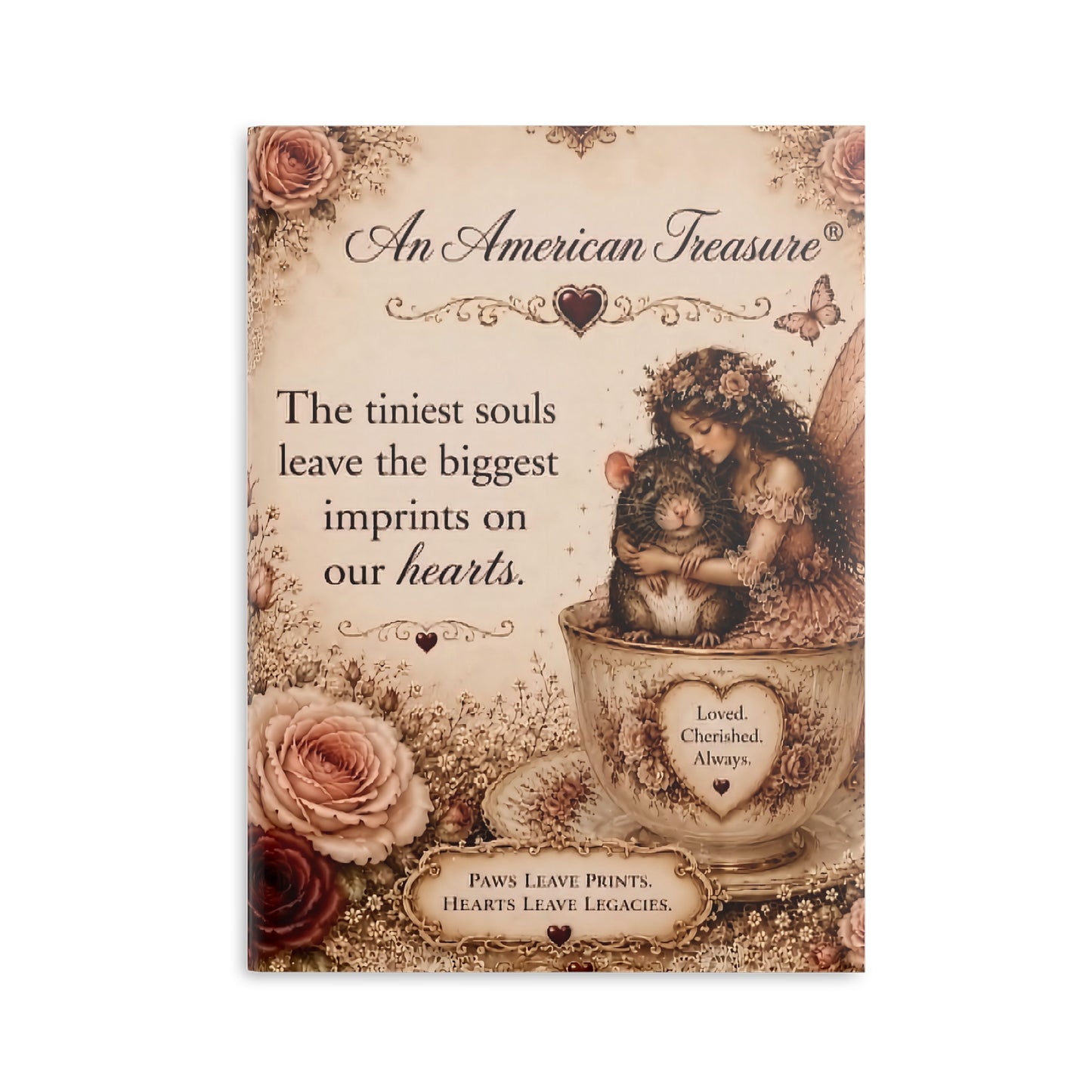 RattaCutie Couture Limited Edition Hardcover Notebook — "An American Treasure" Fairy Memory Journal (Puffy Cover)