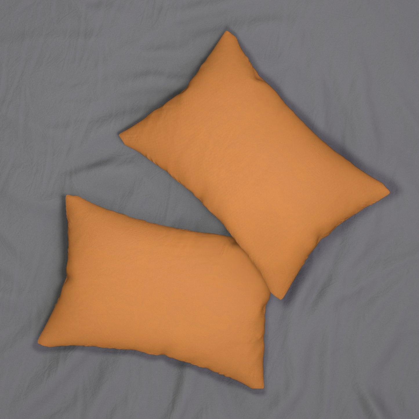 Citrine Sisters Solid Citrus Orange Lumbar Pillow — Spun Polyester Decorative Accent