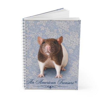 RattaCutie Couture Limited Edition  Photo Spiral Notebook — "An American Treasure" Vintage Blue Journal