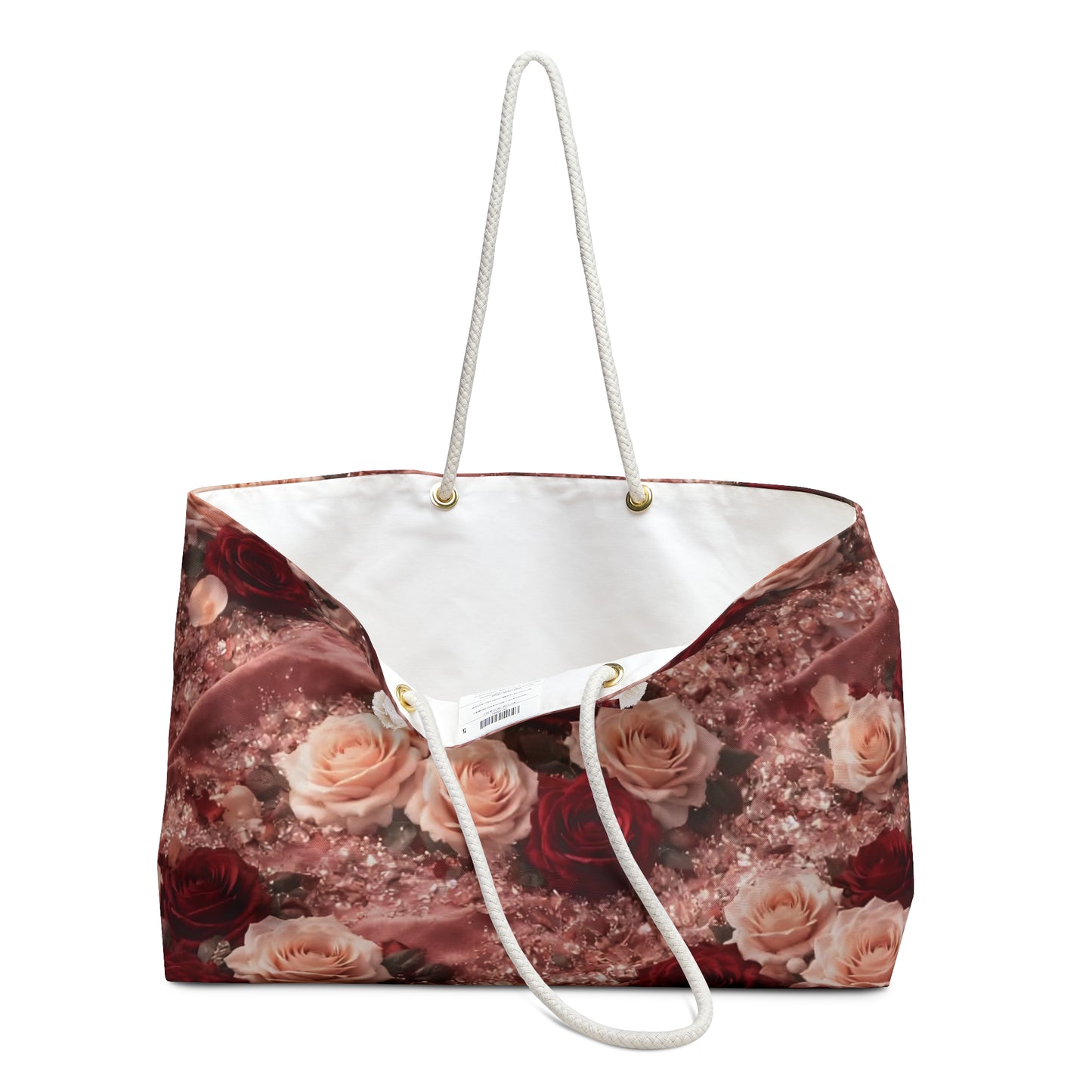 The Velvet Rose Weekender Bag – Floral Travel Duffel for Romantic Getaways