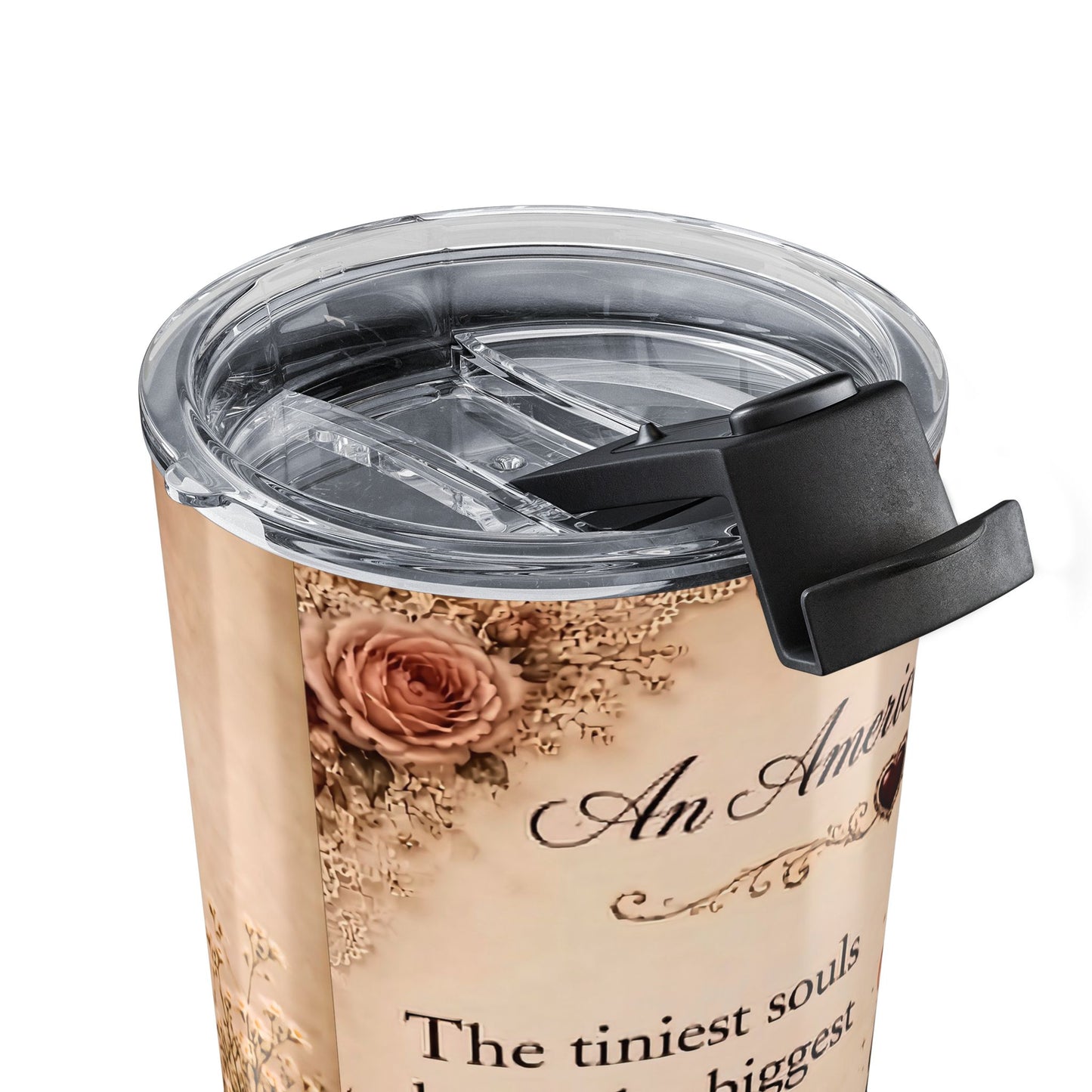 RattaCutie Couture Limited Edition 20oz Floral Tumbler — "An American Treasure" Quote