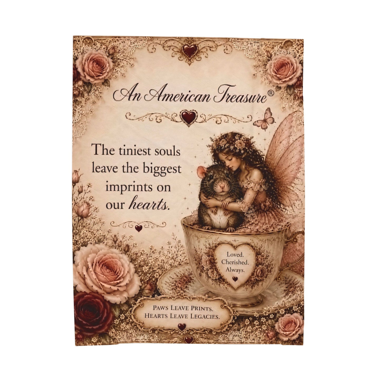 RattaCutie Couture Limited Edition Velveteen Blanket – "The tiniest souls leave the biggest imprints on our hearts"