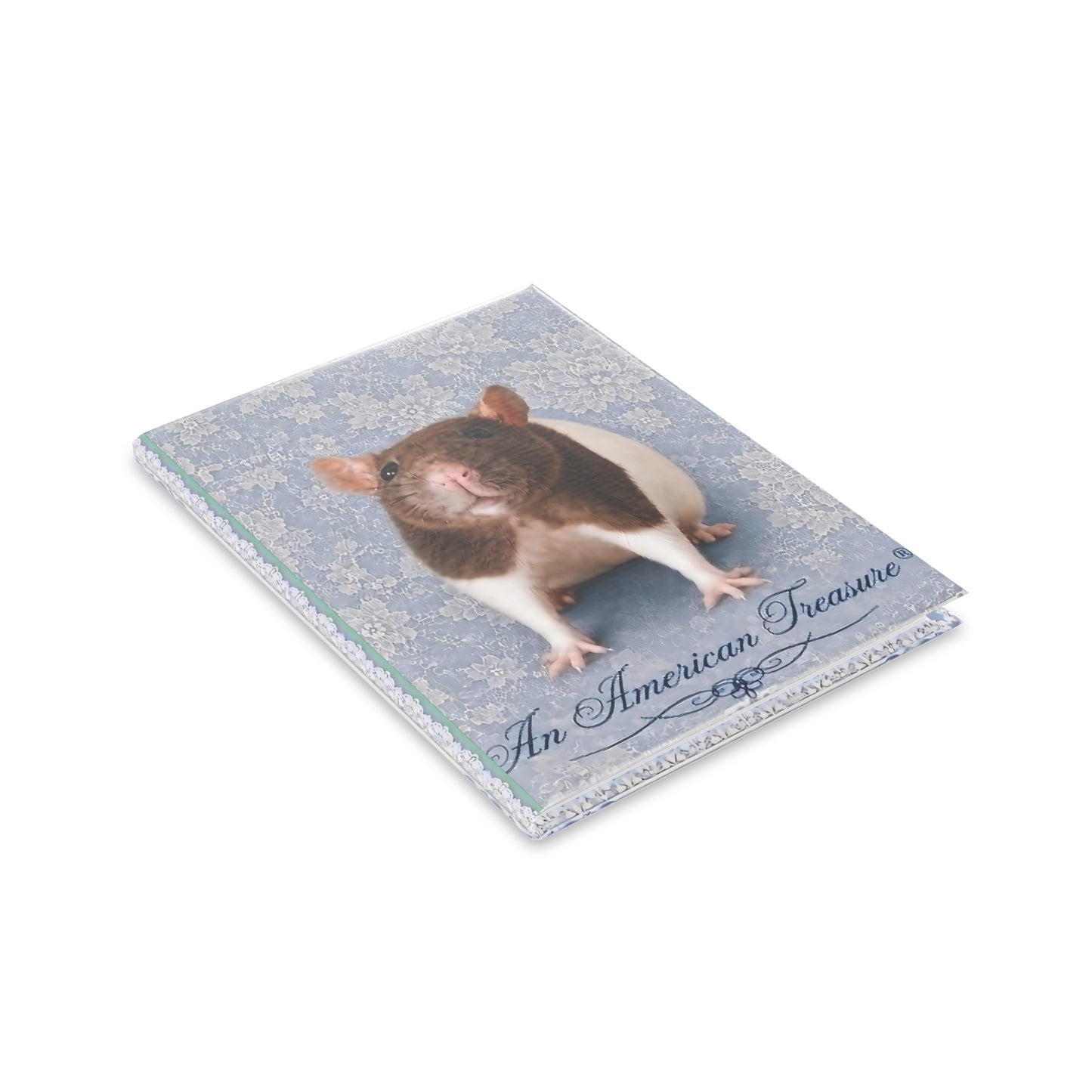 RattaCutie Couture Limited Edition  Photo Hardcover Notebook — "An American Treasure" Puffy-Cover Journal