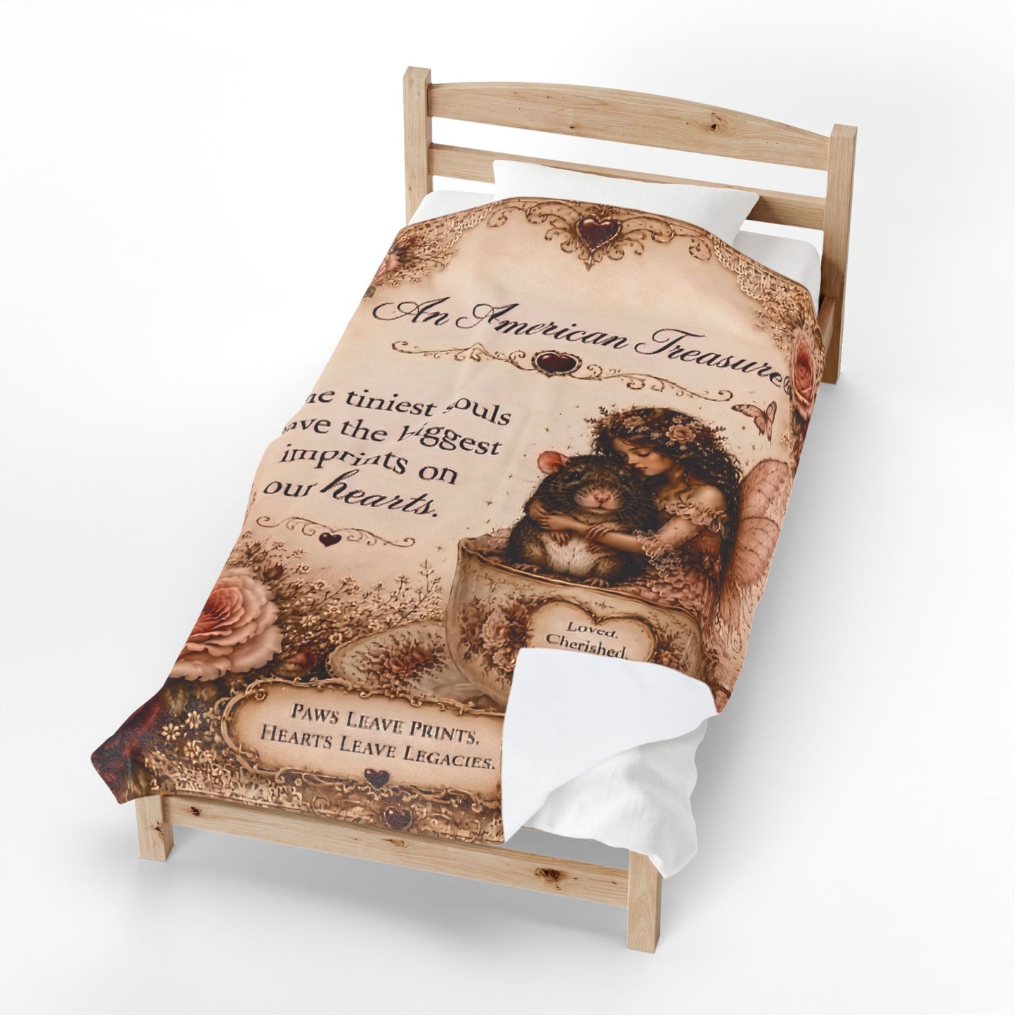 RattaCutie Couture Limited Edition Velveteen Blanket – "The tiniest souls leave the biggest imprints on our hearts"