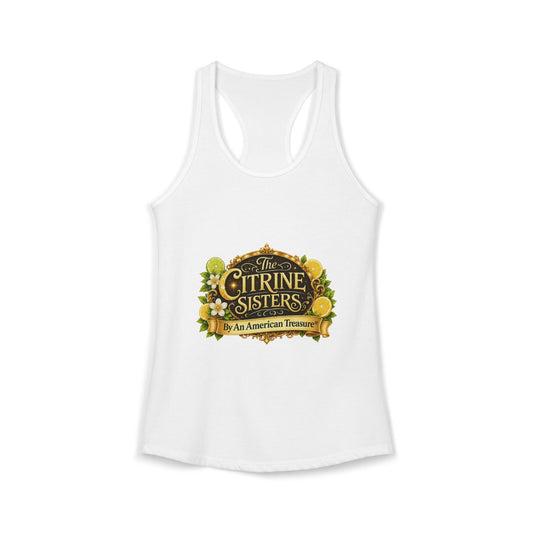Citrine Sisters Racerback Tank — Women's Sleep & Casual Tank Limited Edition Series One Design One