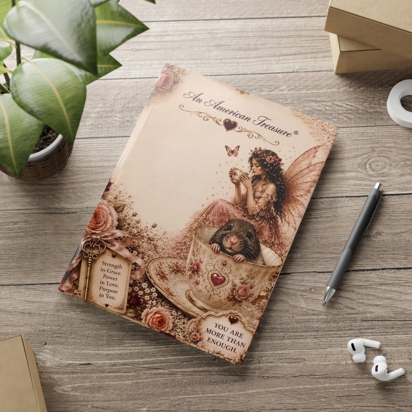 RattaCutie Couture Limited Edition Fairy Tea Journal — You Are More Than Enough Hardcover Notebook