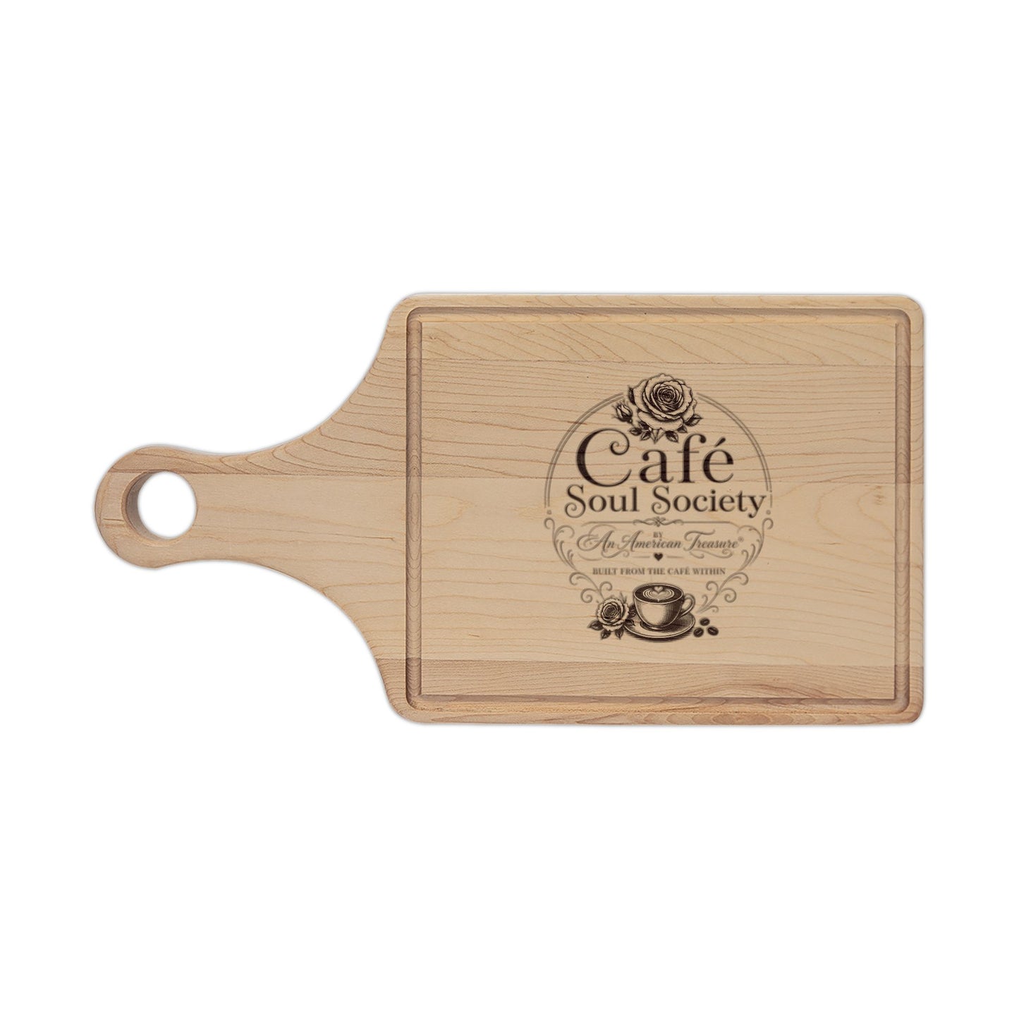 Cafe Soul Society Engraved Café Cutting Board - Charcuterie & Serving Board