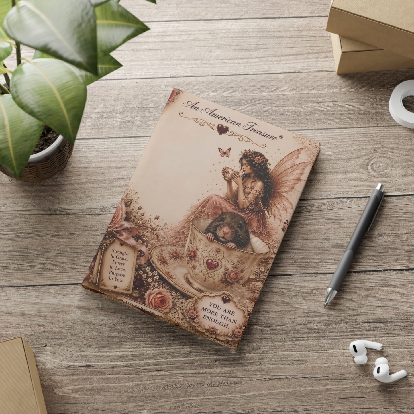 RattaCutie Couture Limited Edition Fairy Tea Journal — You Are More Than Enough Hardcover Notebook