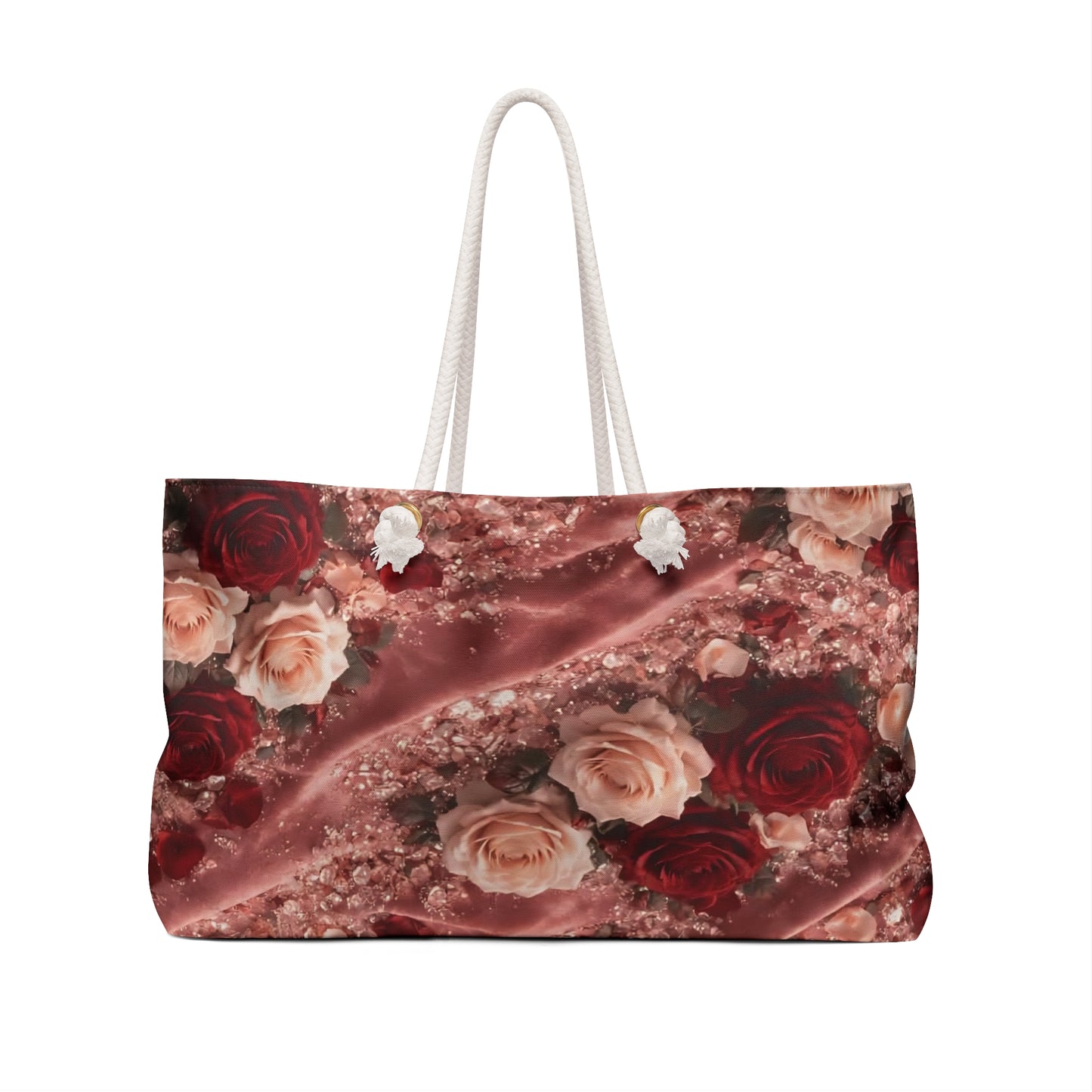 The Velvet Rose Weekender Bag – Floral Travel Duffel for Romantic Getaways