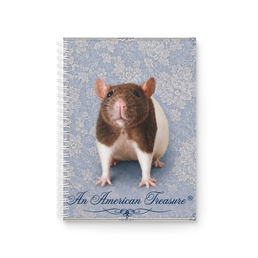 RattaCutie Couture Limited Edition  Photo Spiral Notebook — "An American Treasure" Vintage Blue Journal