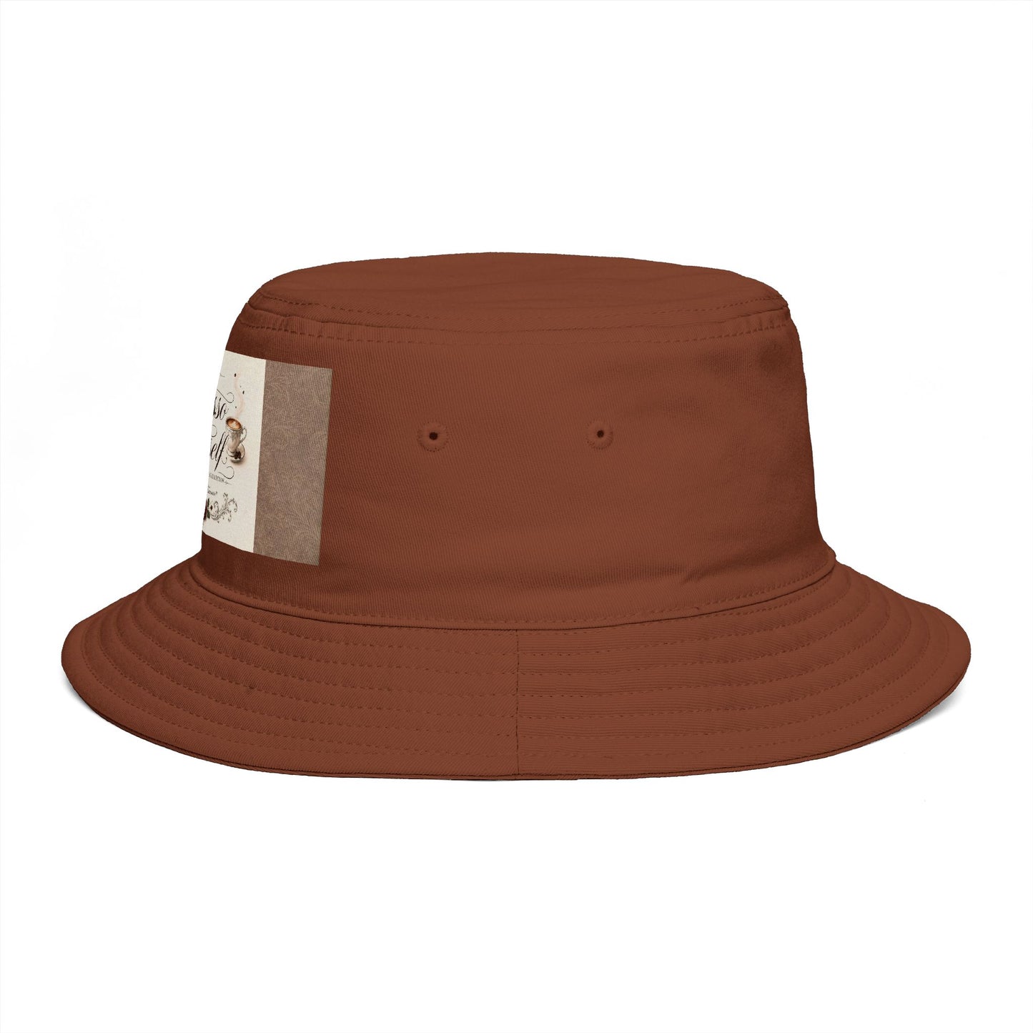 Express Yourself Couture Collection Coffee Patch Bucket Hat — Vintage Café Vibe, Casual Sun Hat for Coffee Lovers - Collection One - Style One
