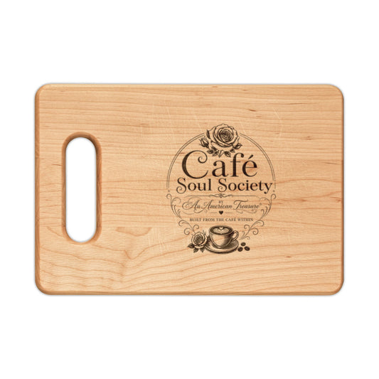 Cafe Soul Society Engraved Café Cutting Board - Charcuterie & Serving Board