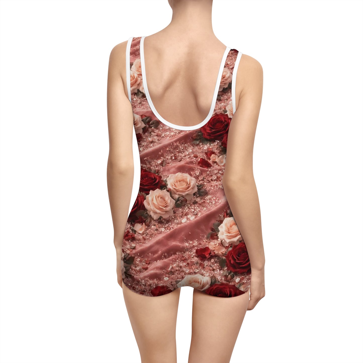 Velvet Rose Swimsuit - Retro Women's One-Piece