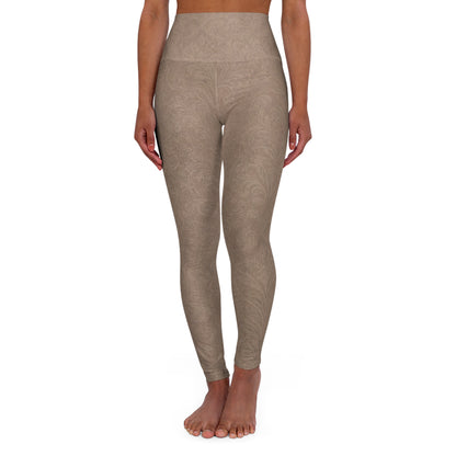 Espresso Yourself Couture Collection : Neutral Taupe High-Waist Yoga Leggings — Soft Sculpting Activewear - Collection One - Style One
