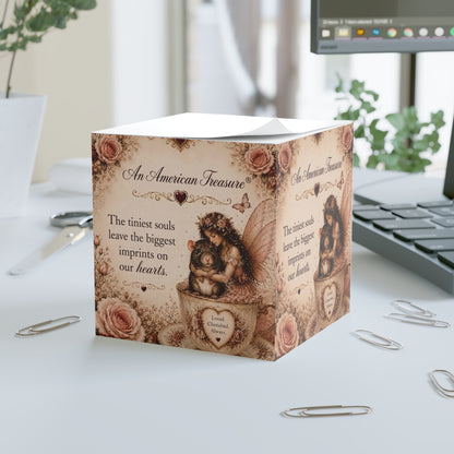 RattaCutie Couture Limited Edition Note Cube – 'The tiniest souls leave the biggest imprints on our hearts'