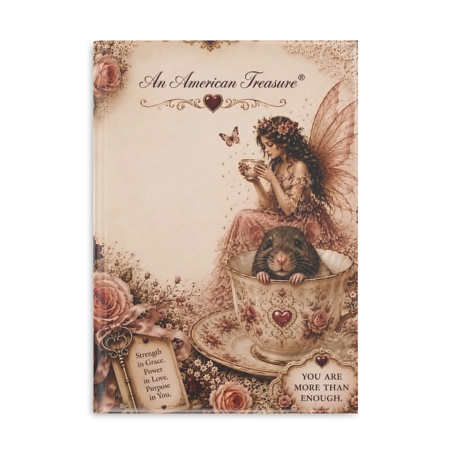 RattaCutie Couture Limited Edition Fairy Tea Journal — You Are More Than Enough Hardcover Notebook
