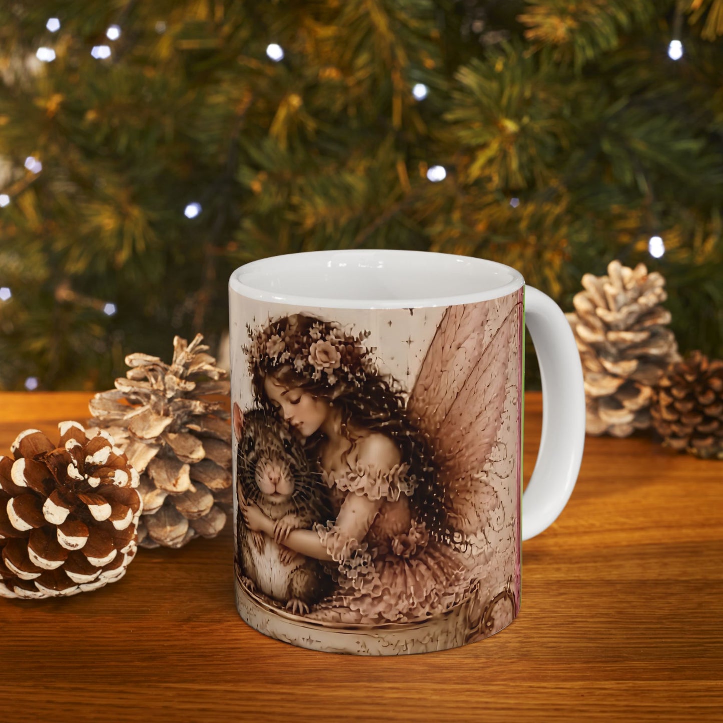 RattaCutie Couture Limited Edition Sentimental Girl & Mouse Ceramic Mug — "Kindest souls leave the biggest paw prints on our hearts"