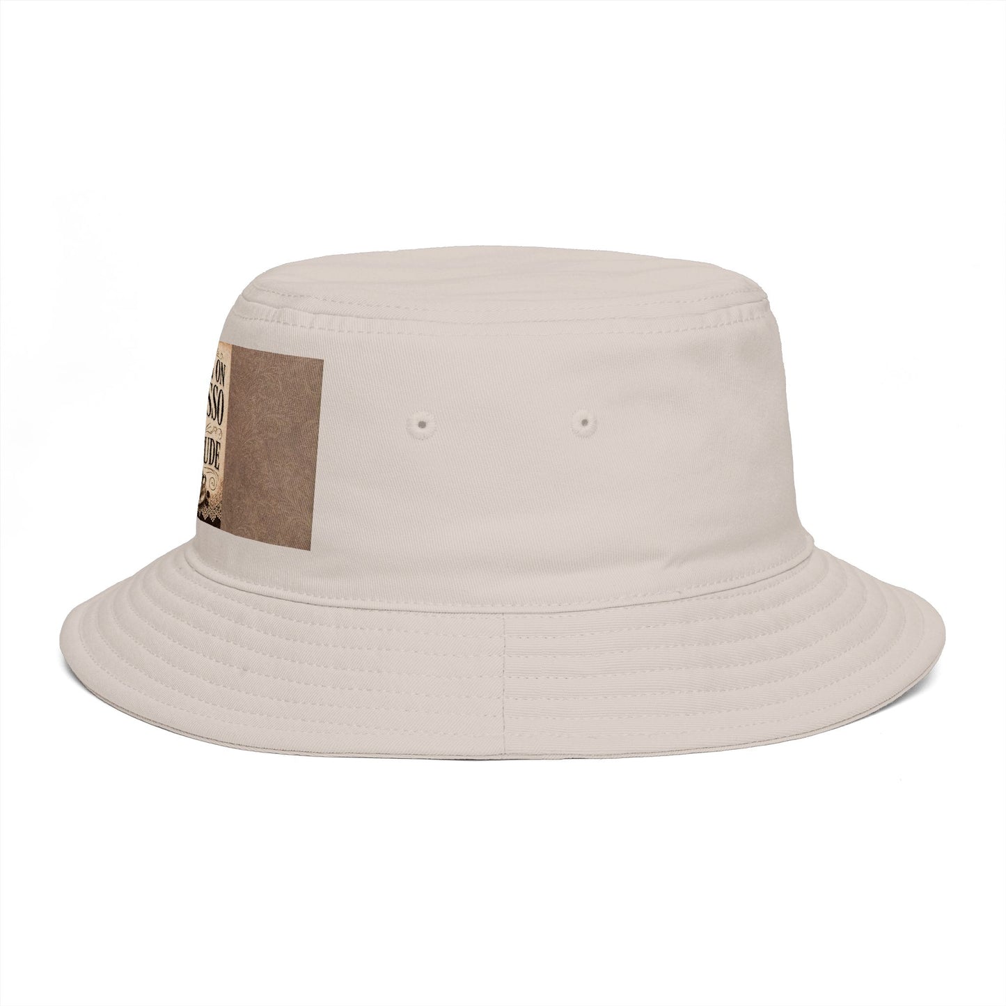 Espresso Yourself Couture Collection : Running on Espresso Attitude Bucket Hat — Coffee Lover Patch Bucket Hat - Collection One - Style One