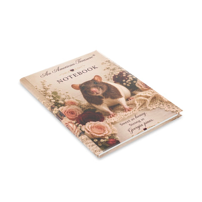 RattaCutie Couture Limited Edition Vintage Floral Rat Hardcover Notebook — "An American Treasure" Puff-Cover Journal
