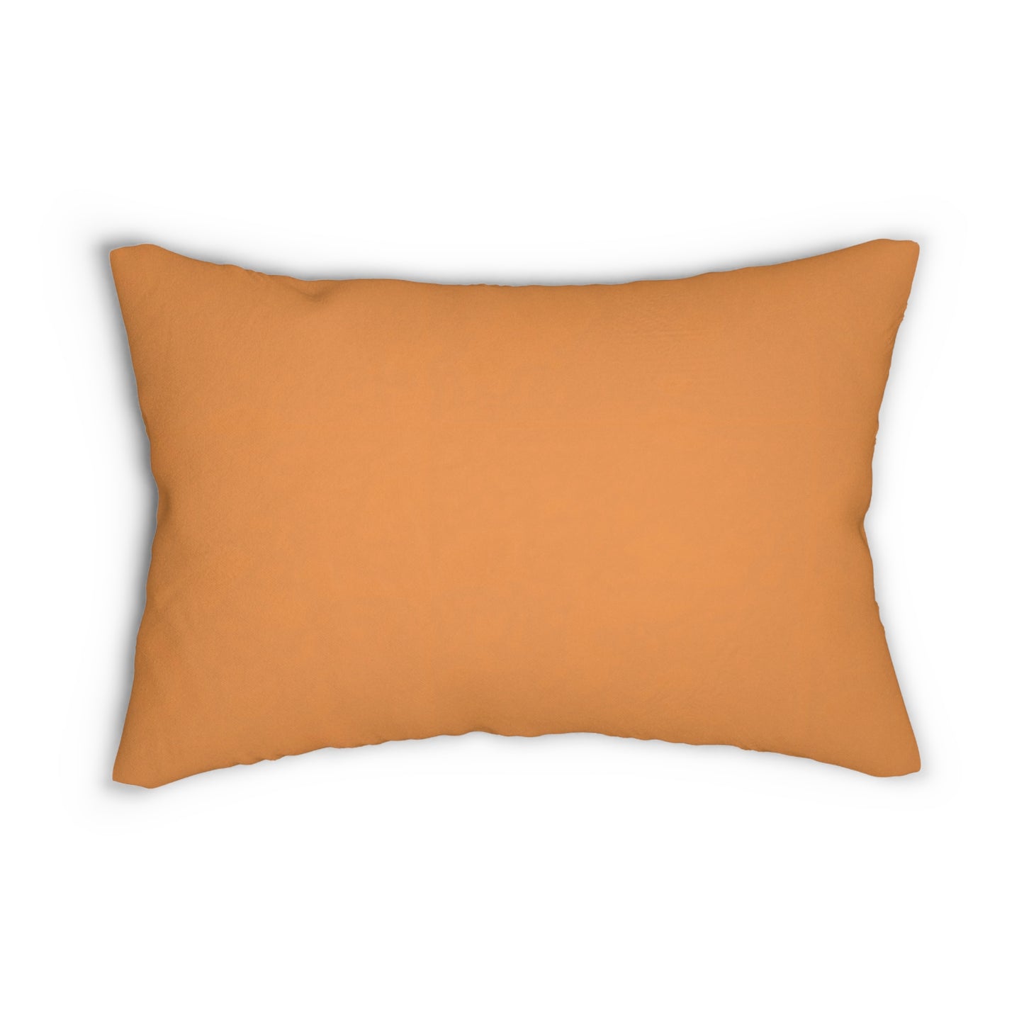 Citrine Sisters Solid Citrus Orange Lumbar Pillow — Spun Polyester Decorative Accent